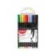 ROTULADOR MAPED PUNTA DE METAL GRAPH PEPS FINE LINER ESTUCHE DE 10 COLORES SURTIDOS