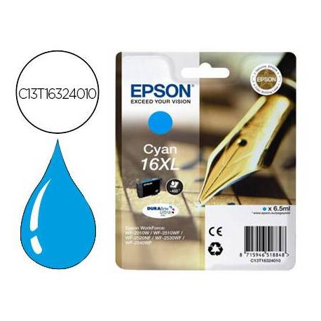Cartucho Epson 16XL color Cian C13T16324010 wf2010w wf2510wf wf2520nf wf2530wf wf2540wf