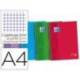 Bloc Oxford EBook4 Din A4 doble espiral tapa extradura120 hojas colores surtidos