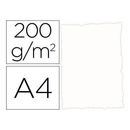 Papel pergamino DIN A4 troquelado color Blanco rustico