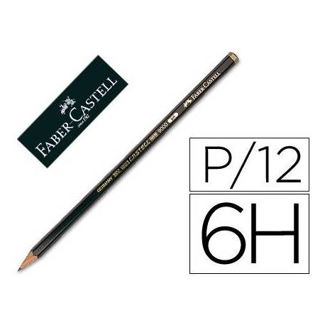 Lapices de grafito Faber Castell 9000 6H