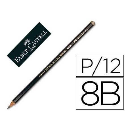 Lapices de grafito marca Faber Castell 9000 8B