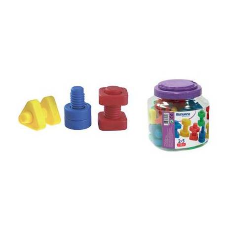 Juego Infantil a partir de 2 años Tornillos y Tuercas 48 unidades Miniland