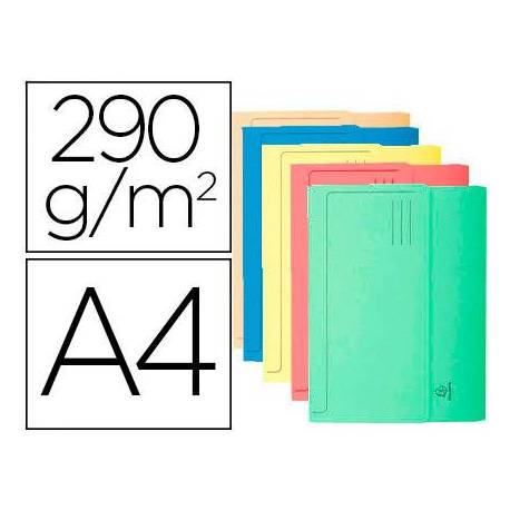 Subcarpeta Cartulina Reciclada DIN A4 Exacompta con bolsa Colores Surtidos 290 gr 10 unidades