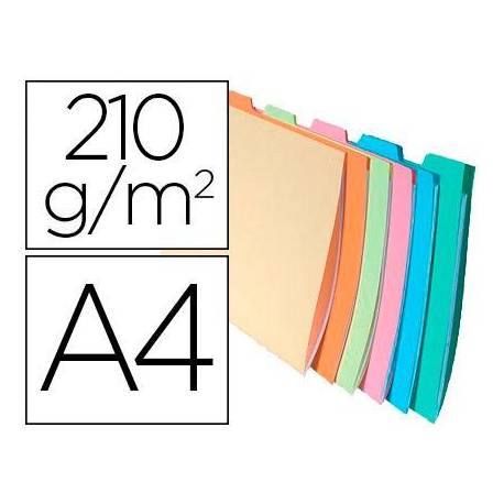 Subcarpeta Cartulina DIN A4 Exacompta con Clasificador Colores Surtidos 210 gr