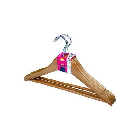 Percha de madera infantil con 3 unidades