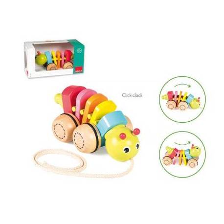 Juego para bebes de Arrastre A partir de 10 meses Gusanito Goula