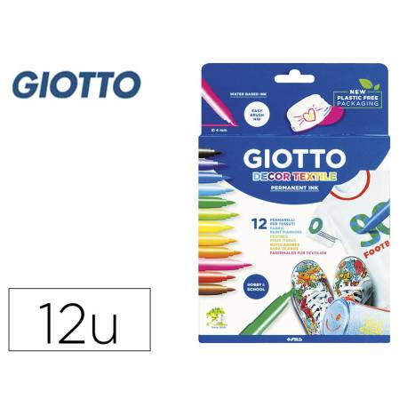 Rotuladores Decor textil Giotto Punta Gruesa Caja de 12 unidades