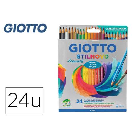 Lapices de colores Giotto Stilnovo acuarelables 24 colores