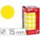 Gomets Apli circulares color amarillo 15mm