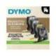 Cinta Dymo D1 negro y transparente 12mm x 7 mt