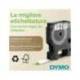 Cinta Dymo D1 nylon negro y amarillo 12mm x 3,5 mt