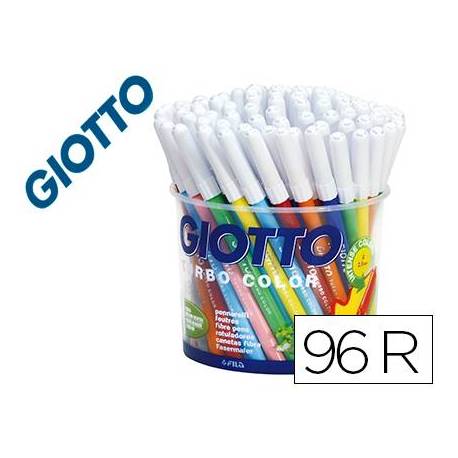 Bote 96 Rotuladores marca Giotto turbo 12 colores