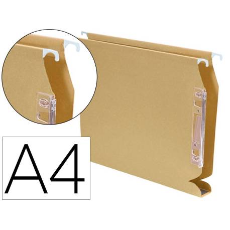 Carpeta colgante marca Gio A4 visor lateral kraft
