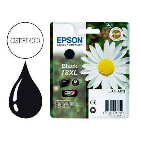 CARTUCHO INK-JET EPSON 18XL COLOR NEGRO C13T18114012