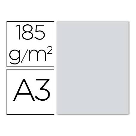 Cartulina Guarro din A3 plata 185 gr paquete 50 hojas