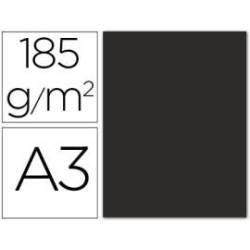 Cartulina Guarro din a3 negro 185 gr paquete 50 hojas