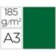 Cartulina Guarro din a3 verde abeto 185 gr paquete 50 hojas