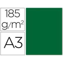 Cartulina Guarro din a3 verde abeto 185 gr paquete 50 hojas