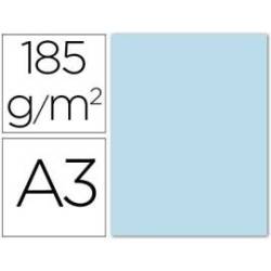 Cartulina Guarro din a3 color azul cielo 185 gr paquete 50 hojas