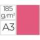 Cartulina Guarro din a3 fucsia 185 gr paquete 50 hojas