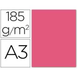 Cartulina Guarro din a3 fucsia 185 gr paquete 50 hojas