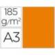 Cartulina Guarro din a3 naranja 185 gr paquete 50 hojas