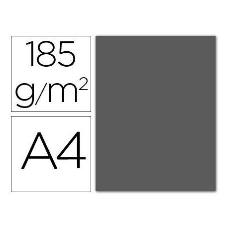 Cartulina Guarro din a4 gris plomo 185 gr paquete 50 h