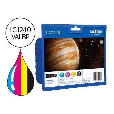 Cartucho Brother negro y color LC-1240VALBP mfc-j6510dw mfc-j6710dw mfc-j6910dw.