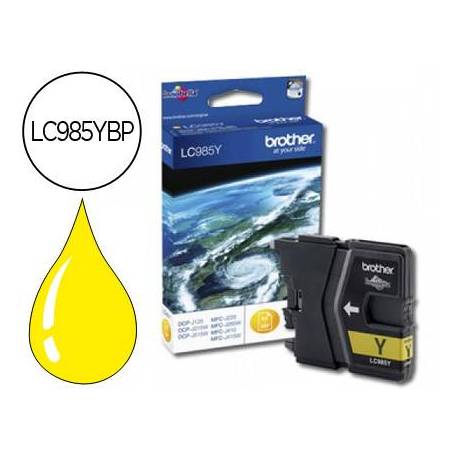 Cartucho Brother amarillo LC-985YBPIM, dcp-j125/dcp-j315w mfc-j265w/mfc-j410/mfc-j415w.
