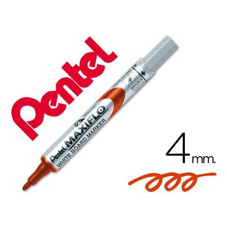 Rotulador Maxiflo Pentel rojo para pizarra blanca