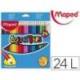 Lapices de colores triangulares Maped caja 24 unidades mina 5 mm