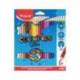 Lapices de colores triangulares Maped caja 24 unidades mina 5 mm