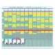 KIT PLANIFICACION DE TARJETAS T NOBO 66X80 CM 12 COLUMNAS 2X32 RANURAS + 500 TARJETAS T N 2 COLORES SURTIDOS + 100