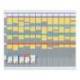KIT PLANIFICACION DE TARJETAS T NOBO 66X80 CM 12 COLUMNAS 2X32 RANURAS + 500 TARJETAS T N 2 COLORES SURTIDOS + 100
