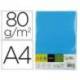 PAPEL COLOR LIDERPAPEL DIN A4 80 GR AZUL INTENSO PAQUETE DE 500 HOJAS