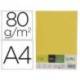 PAPEL COLOR LIDERPAPEL DIN A4 80 GR AMARILLO INTENSO PAQUETE DE 500 HOJAS