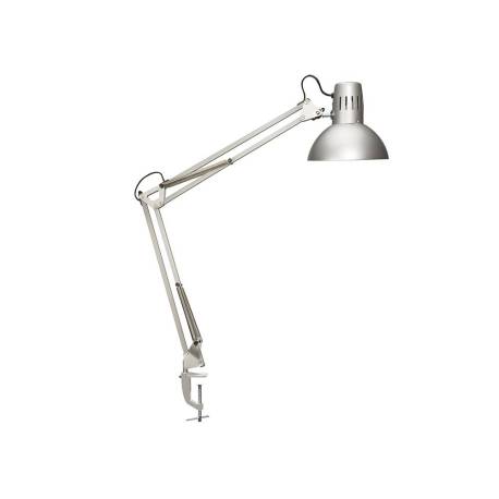 LAMPARA DE ESCRITORIO MAUL STUDY CON PINZA COLOR PLATA 170X440X350 MM
