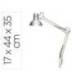 LAMPARA DE ESCRITORIO MAUL STUDY CON PINZA COLOR PLATA 170X440X350 MM