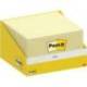 BLOC DE NOTAS ADHESIVAS QUITA Y PON POST-IT 76X127 MM 100 HOJAS AMARILLO CANARIO RETRACTILADO INDIVIDUALMENTE