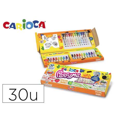 ROTULADOR CARIOCA PERFUME CAJA 30 UNIDADES COLORES SURTIDOS