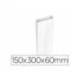 SOBRE PAPEL BASIKA CELULOSA BLANCO CON FUELLE S 150X300X60 MM PAQUETE DE 25 UNIDADES
