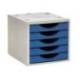 FICHERO CAJONES DE SOBREMESA Q-CONNECT 5 CAJONES COLOR AZUL OPACO 270X340X260 MM