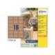 ETIQUETA ADHESIVA AVERY KRAFT EFECTO CARTON RECTANGULAR REMOVIBLE PARA IMPRESORA LASER INYECCION TINTA