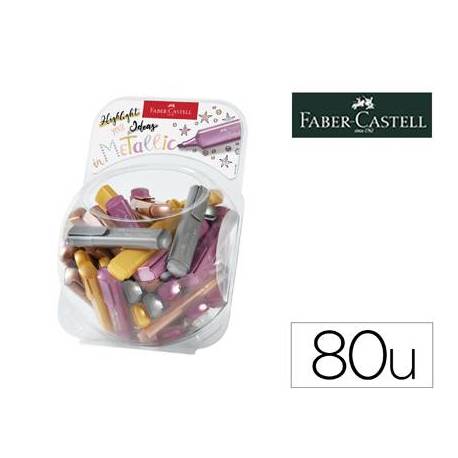 ROTULADOR FABER FLUORESCENTE TEXLINER 46 COLOR METALICO BOMBONERA 80 UNIDADES COLORES SURTIDOS