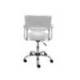 Silla giratoria pyc respaldo medio regulable en altura similpiel blanca 860+90x480x440 mm
