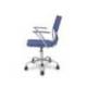 Silla giratoria pyc respaldo medio regulable en altura similpiel azul 860+90x480x440 mm