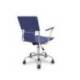 Silla giratoria pyc respaldo medio regulable en altura similpiel azul 860+90x480x440 mm