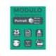 Fichero cajones sobremesa Exacompta Iderama Arlequin 5 cajones multicolores 350x288x320 mm.