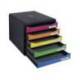 FICHERO CAJONES SOBREMESA EXACOMPTA BIG-BOX PLUS CLASSIC IDERAMA ARLEQUIN 5 CAJONES MULTICOLORES